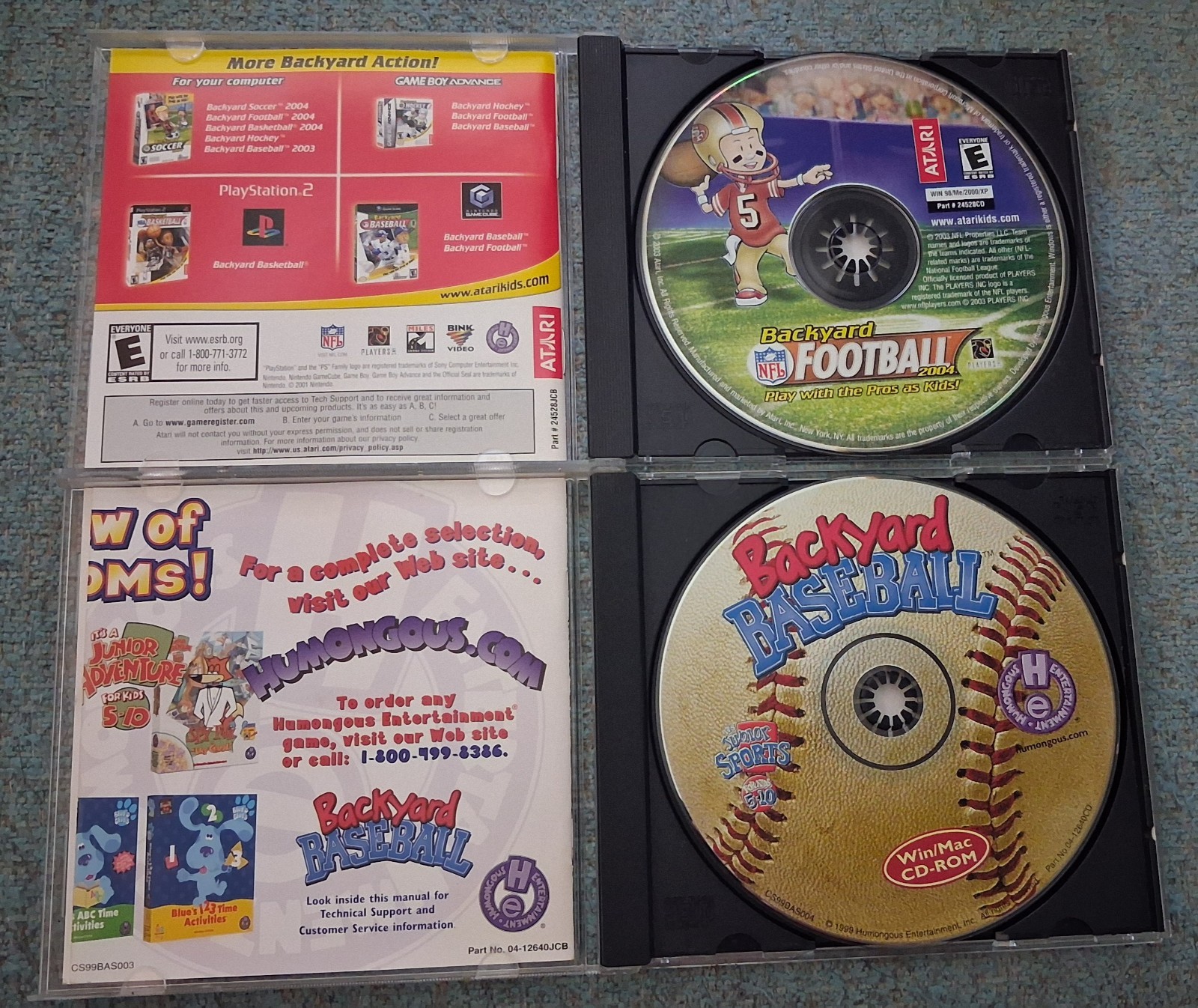 Backyard Sports Lot PC Games Backyard Soccer 2004 Baseball 1999 Football 2004