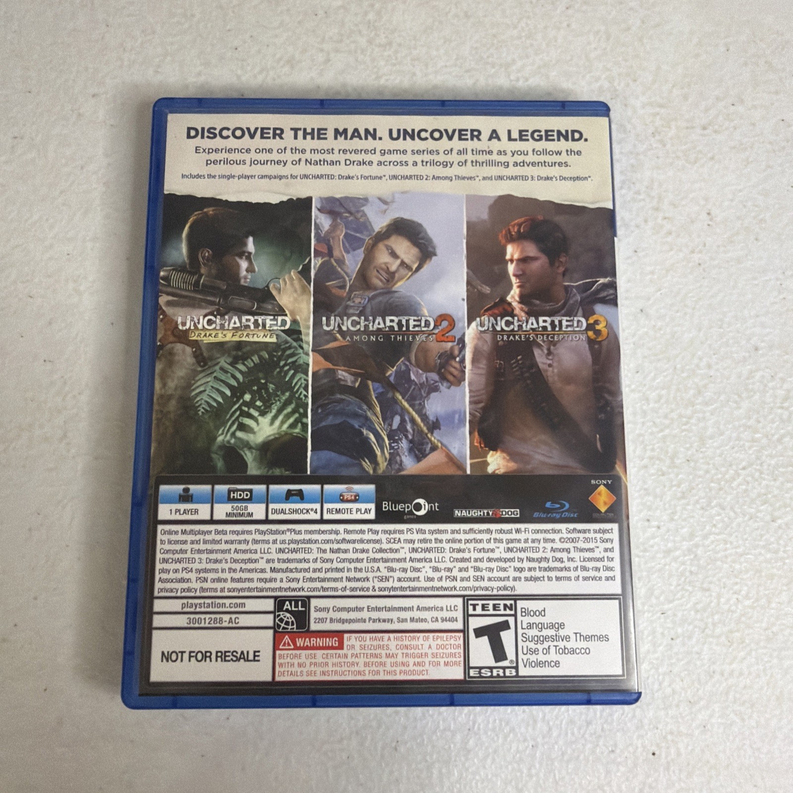 Sony Uncharted The Nathan Drake Collection Multiplayer PS4 Action Adventure