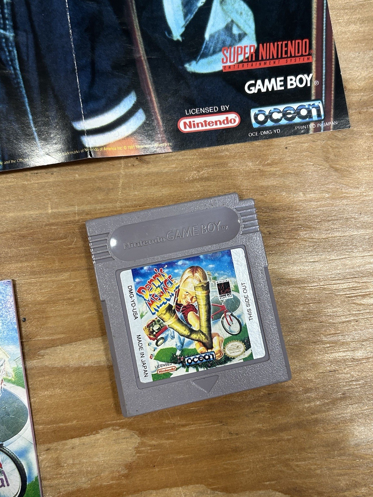 Dennis the Menace Nintendo Game Boy, 1994 Game Cartridge Poster & Manual Tested