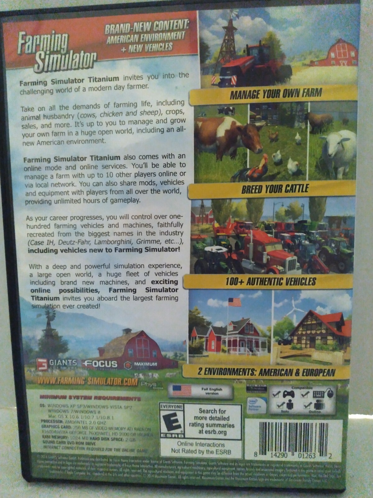 Farming Simulator: Titanium Edition – PC/Mac – Agriculture Sim Game – W/ Manual
