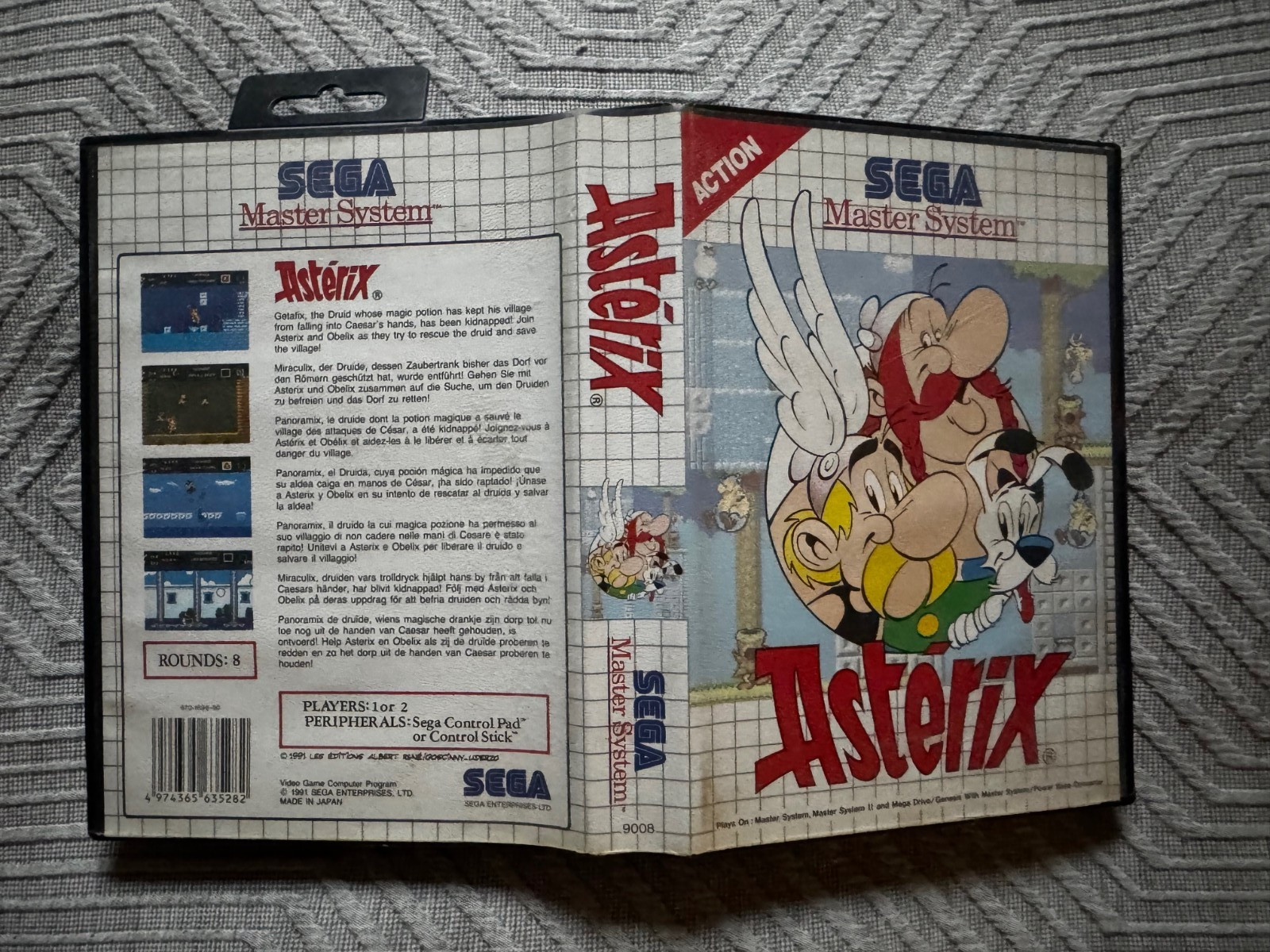 Master System ASTERIX Game (Works on US Consoles) PAL *REGION FREE*