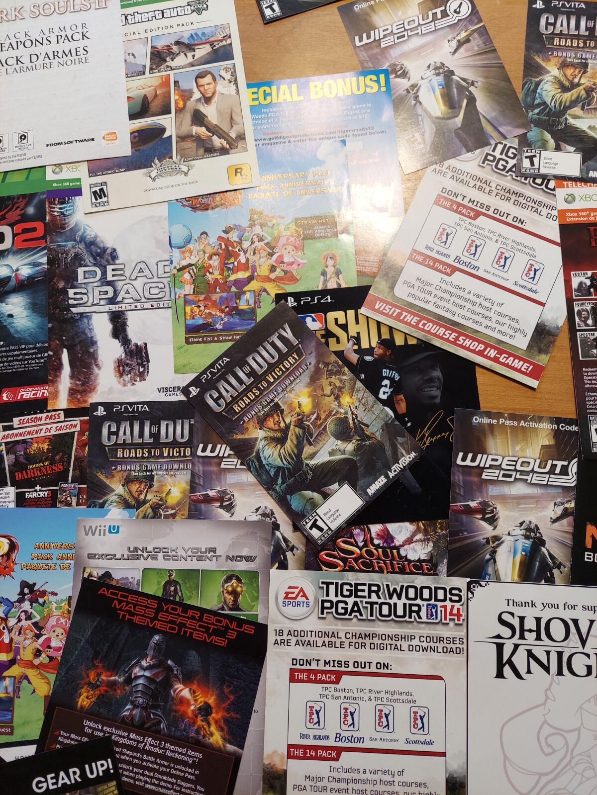 LOT of 60 + Expired Codes Cards Xbox 360 PS3 Wii U PS Vita READ