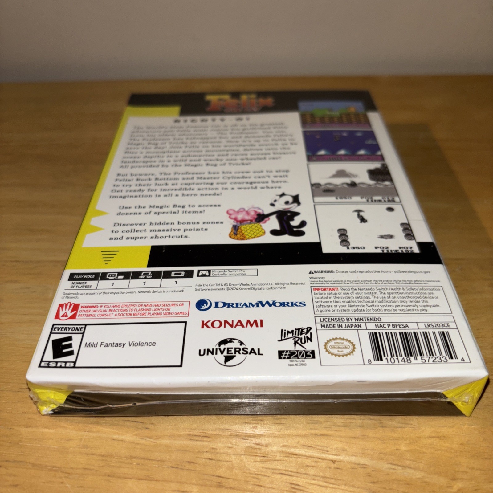 BRAND NEW FELIX THE CAT CLASSIC EDITION LIMITED RUN GAMES COLLECTOR’S SWITCH