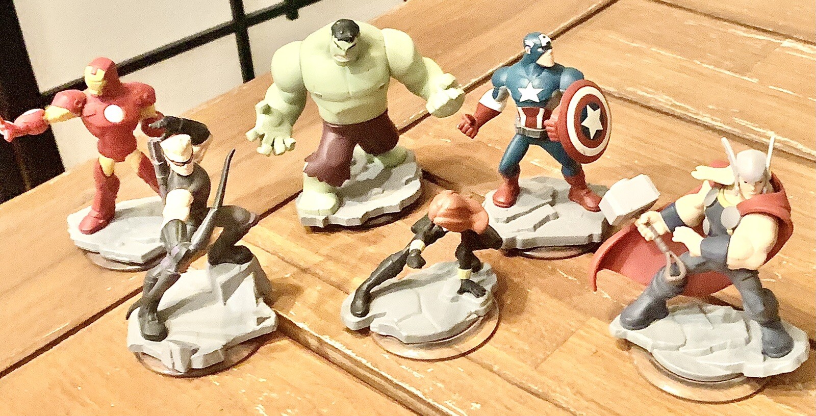 Disney infinity six characters nighthawk Hulk Captain America Thor￼