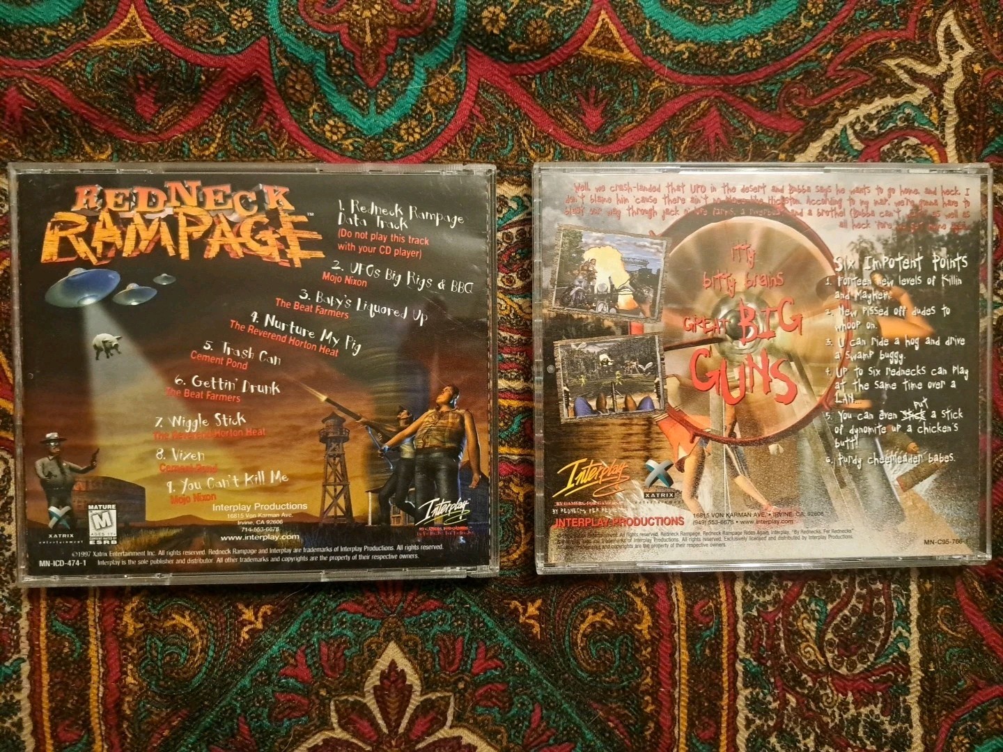 Redneck Rampage & Rides Again: Arkansas PC CD-ROM Game Lot Interplay Productions
