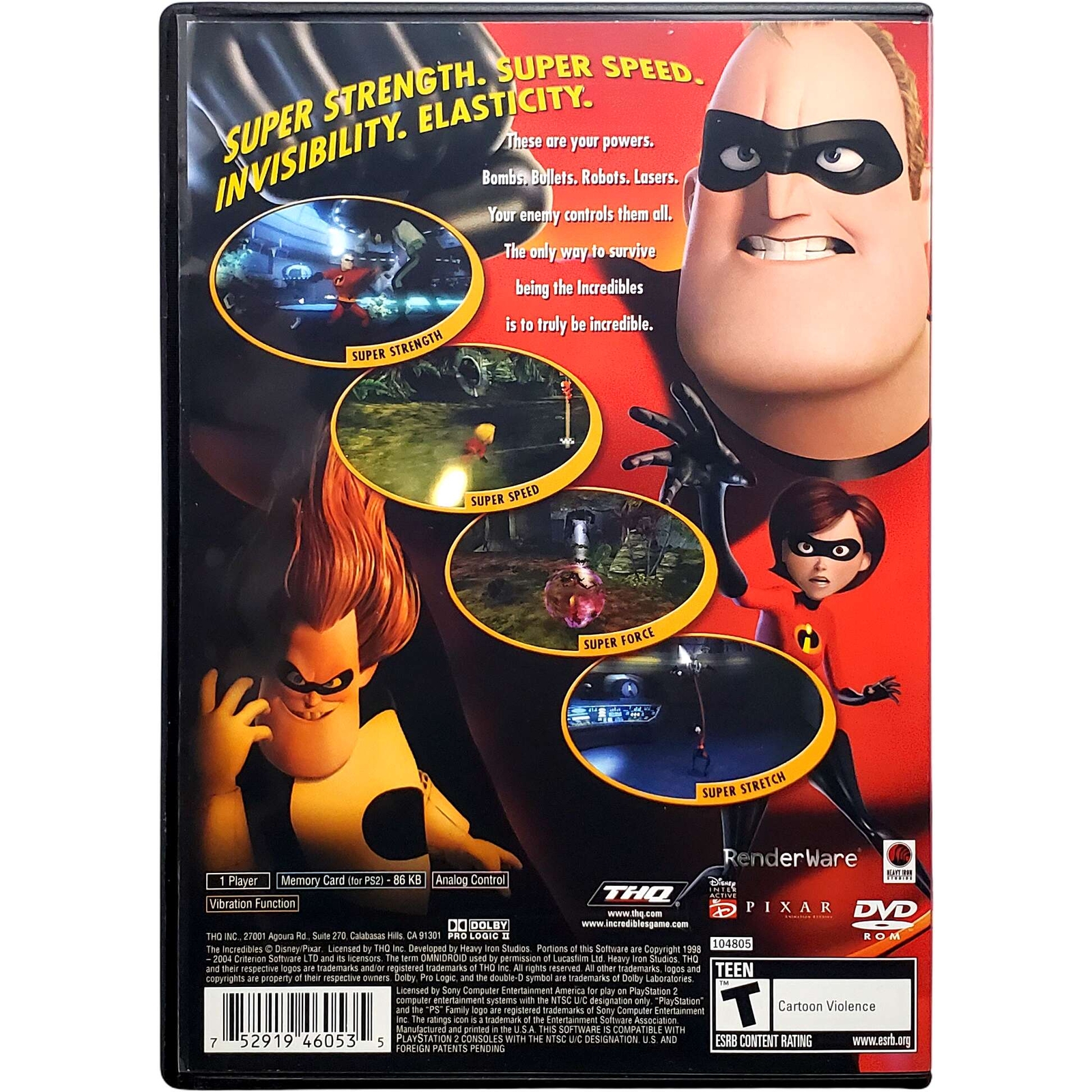 The Incredibles – Sony Playstation 2 Pristine Tested Authentic