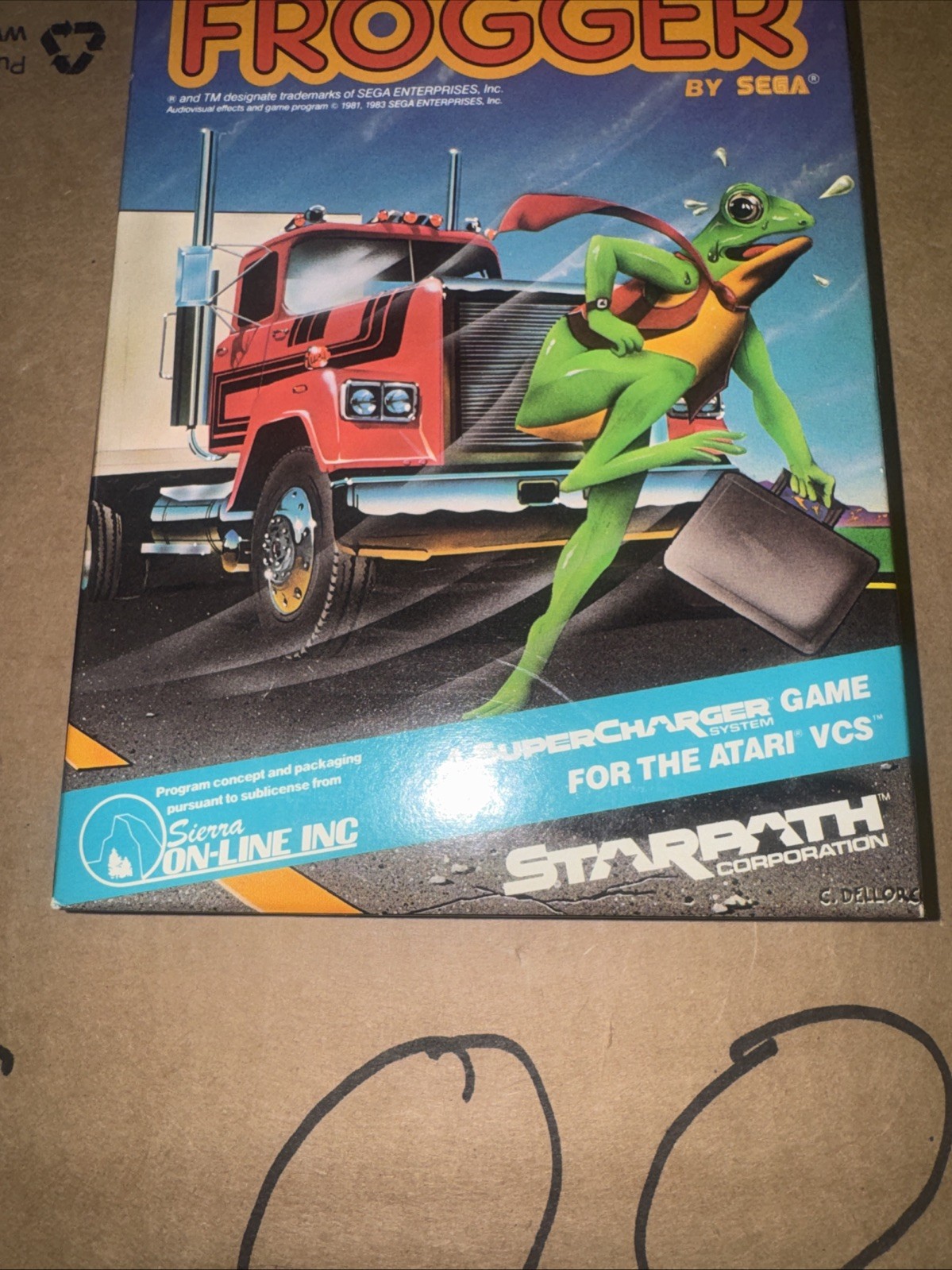 STARPATH 1983 Frogger By SEGA Atari VCS A Supercharger Game