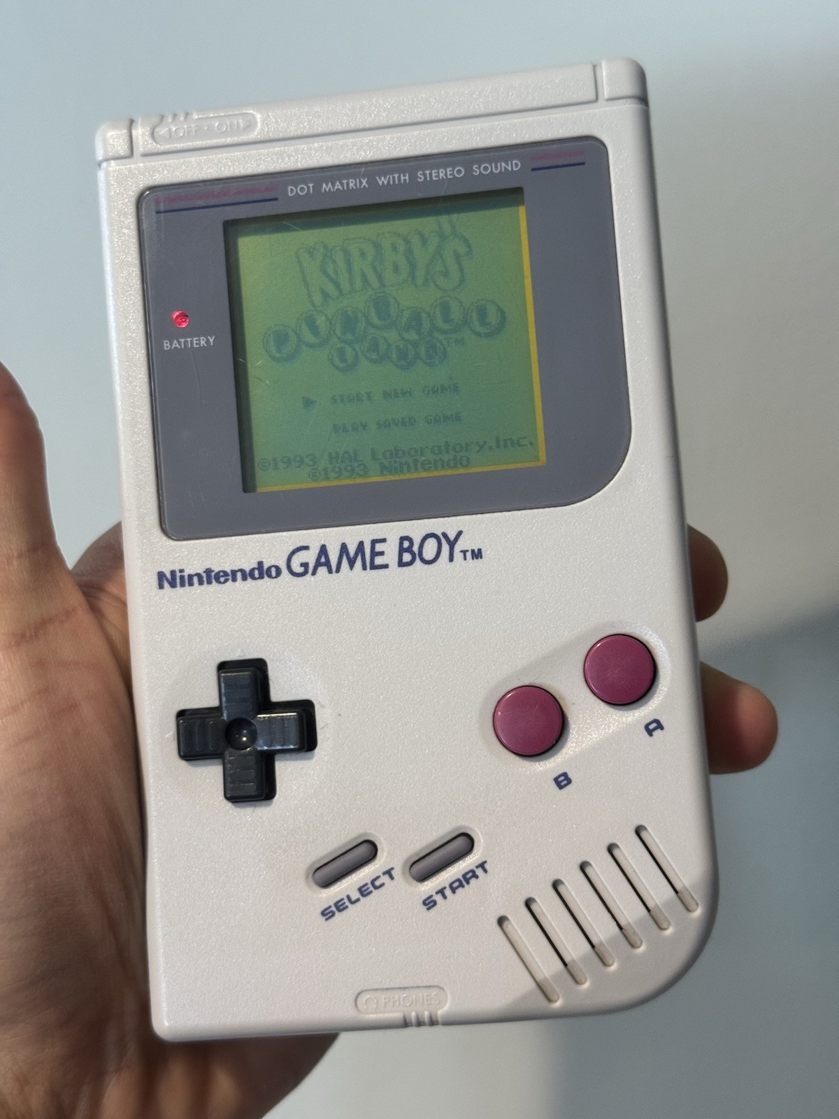 Nintendo Game Boy Original + Kirby’s Pinball Land Vintage 1989 TESTED WORKS
