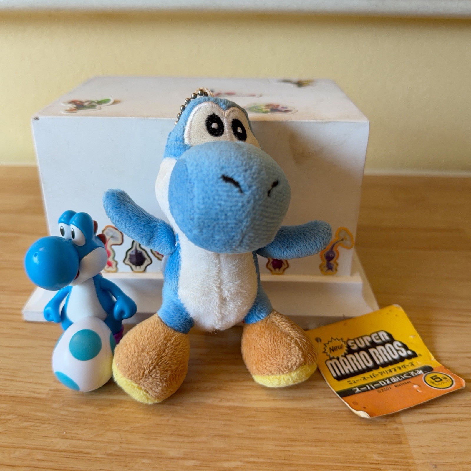 Rare Nintendo New Mario Bros. Blue Yoshi Plush 2007 & JAKKS Pacific Yoshi & Egg