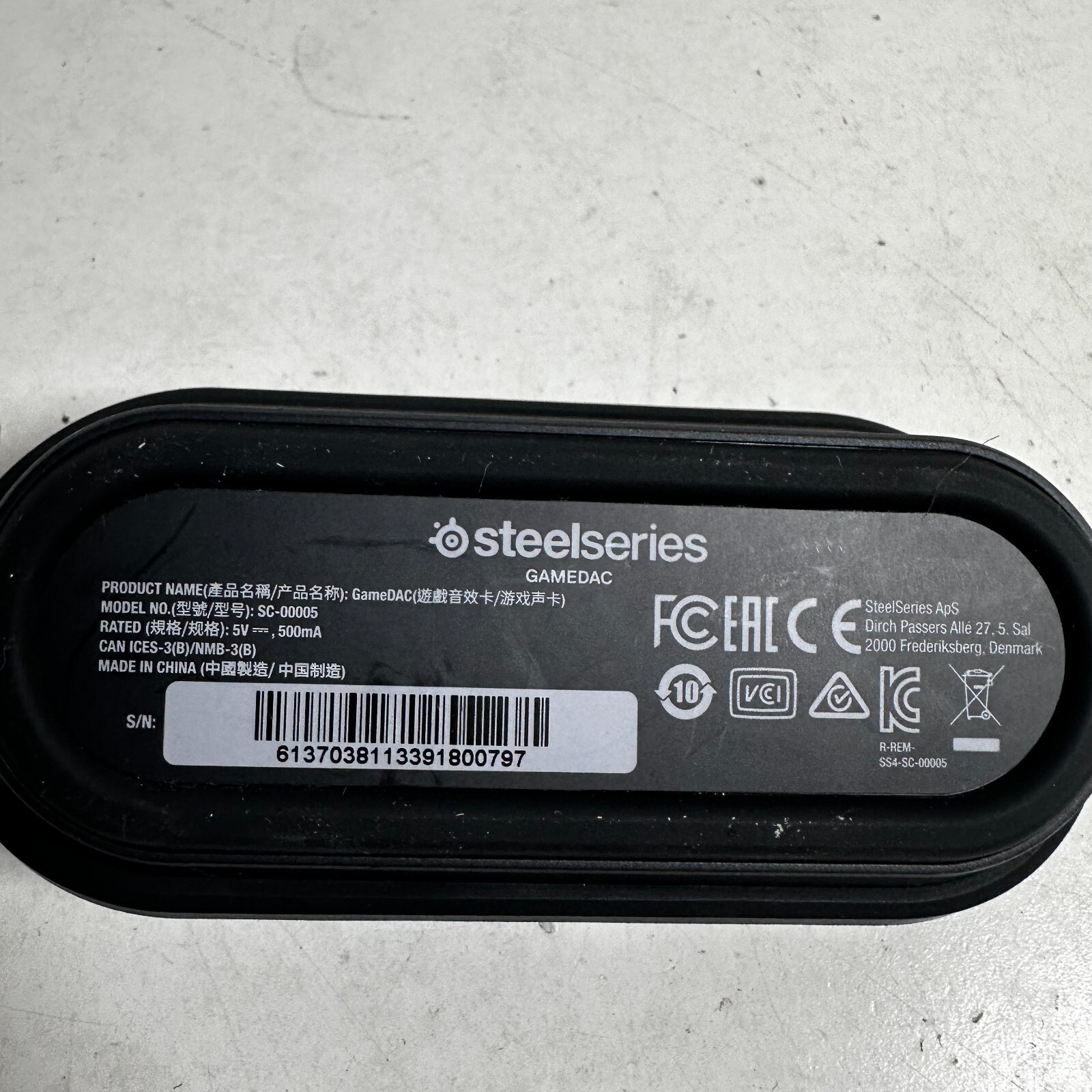 SteelSeries SC-00005 Black Wired 3.5mm Jack Portable USB Gaming DAC Convert Unit
