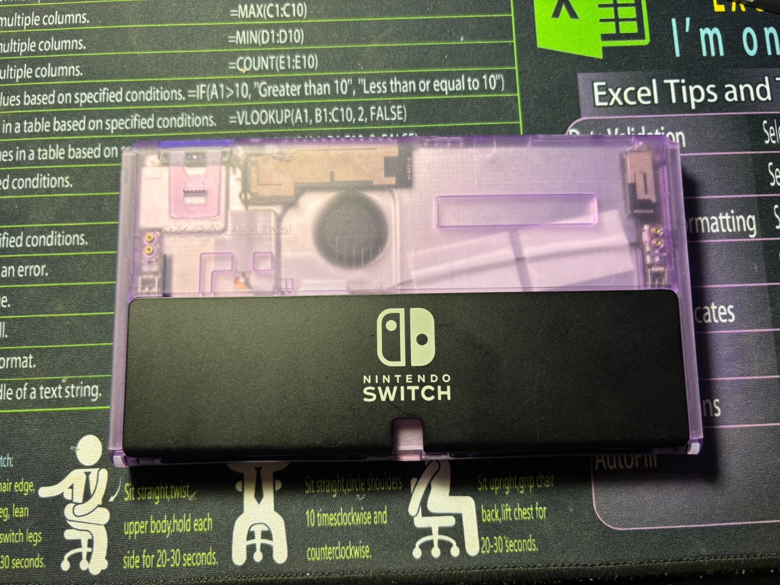 Transparent Purple Nintendo switch OLED
