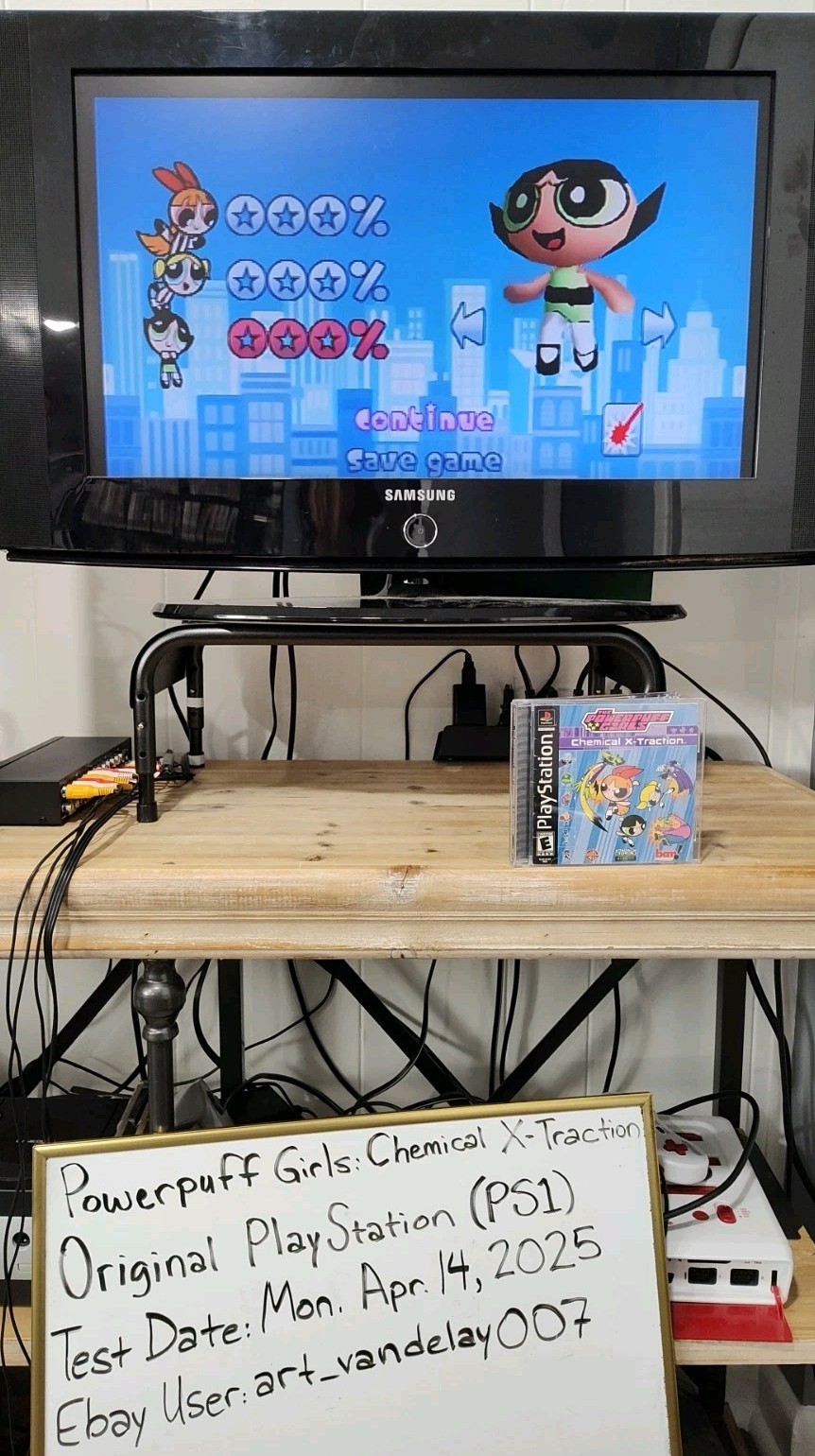 The Powerpuff Girls: Chemical X-Traction (PS1, 2001) CIB VGC Black Label Tested!