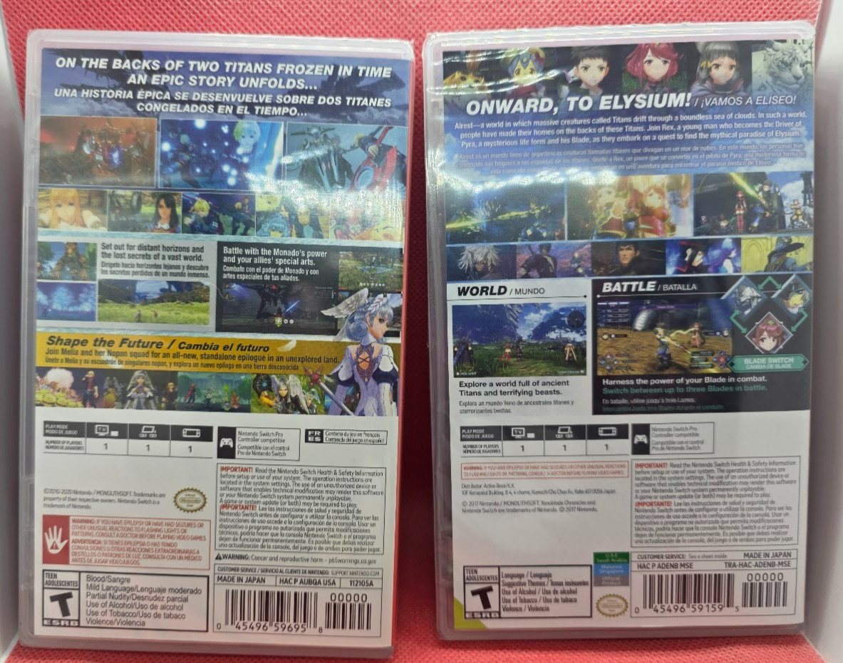 Xenoblade Chronicles DE, 2, 3, and X DE. Nintendo Switch New/Sealed.