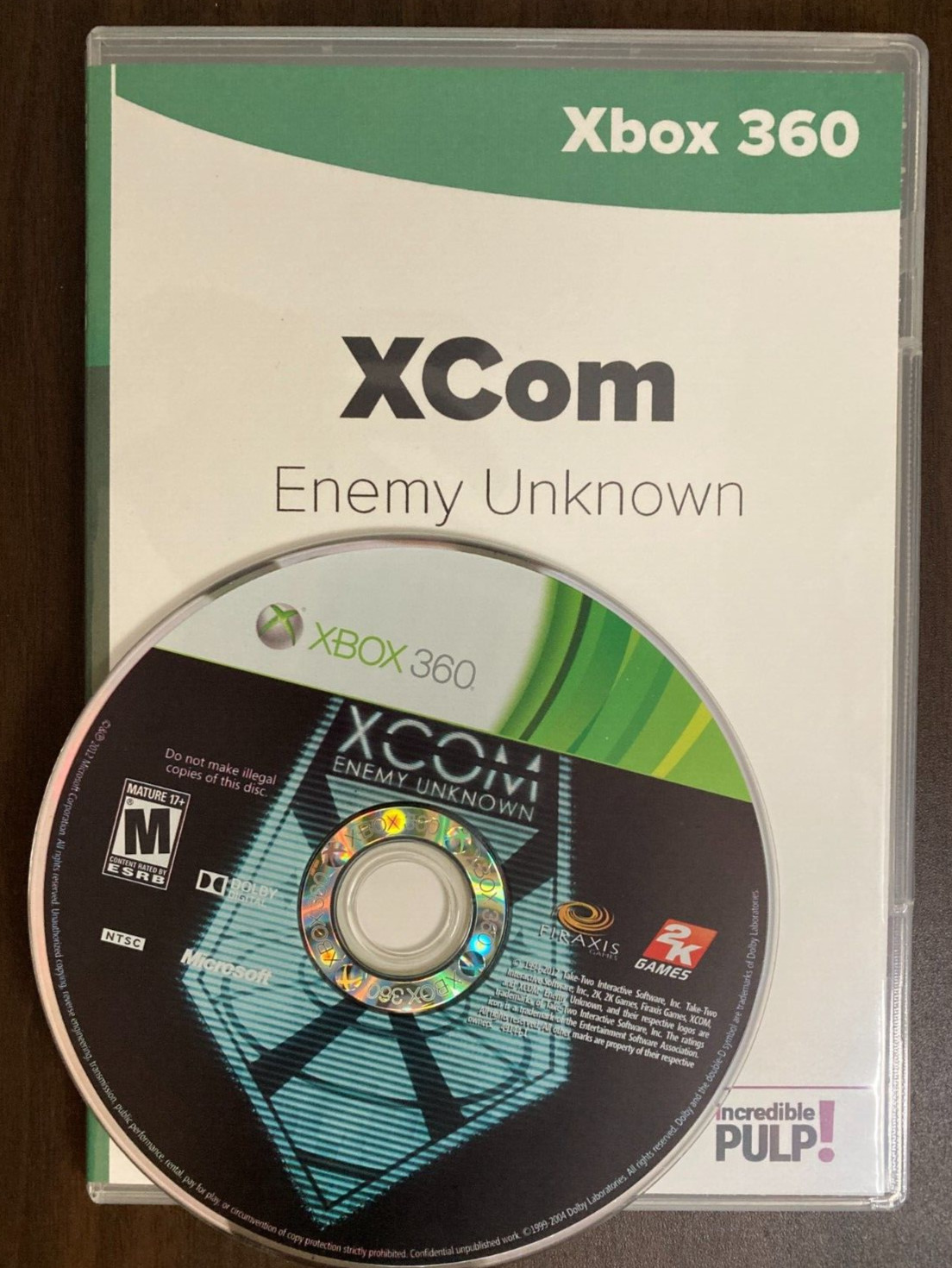 XCom Enemy Unknown (XBox 360) tested works! free shipping!