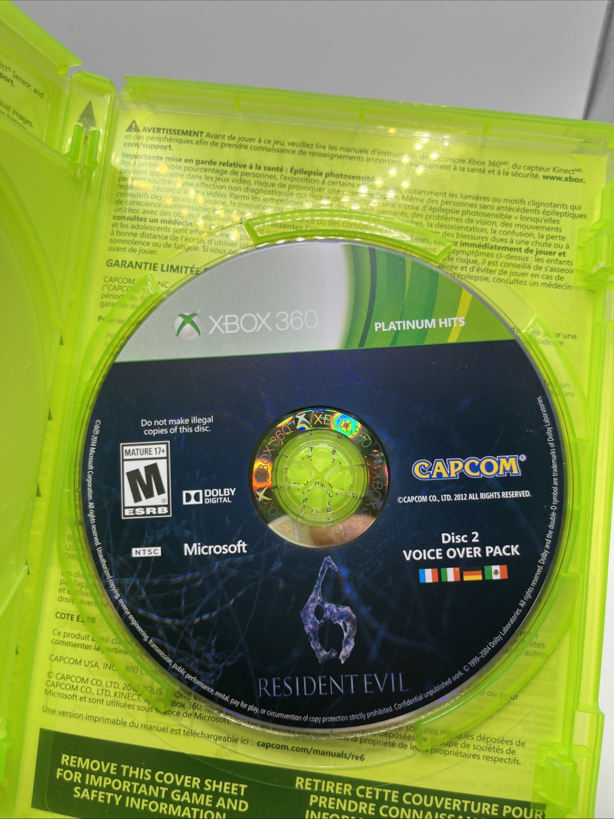 Resident Evil 6 (Microsoft Xbox 360, 2012) Tested No Manual