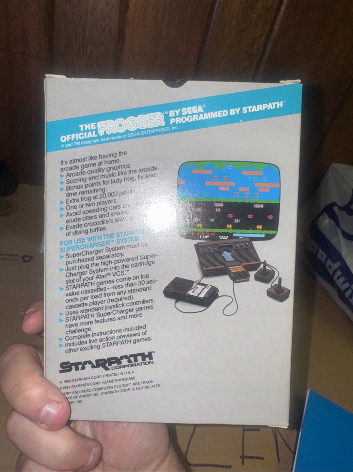 STARPATH 1983 Frogger By SEGA Atari VCS A Supercharger Game