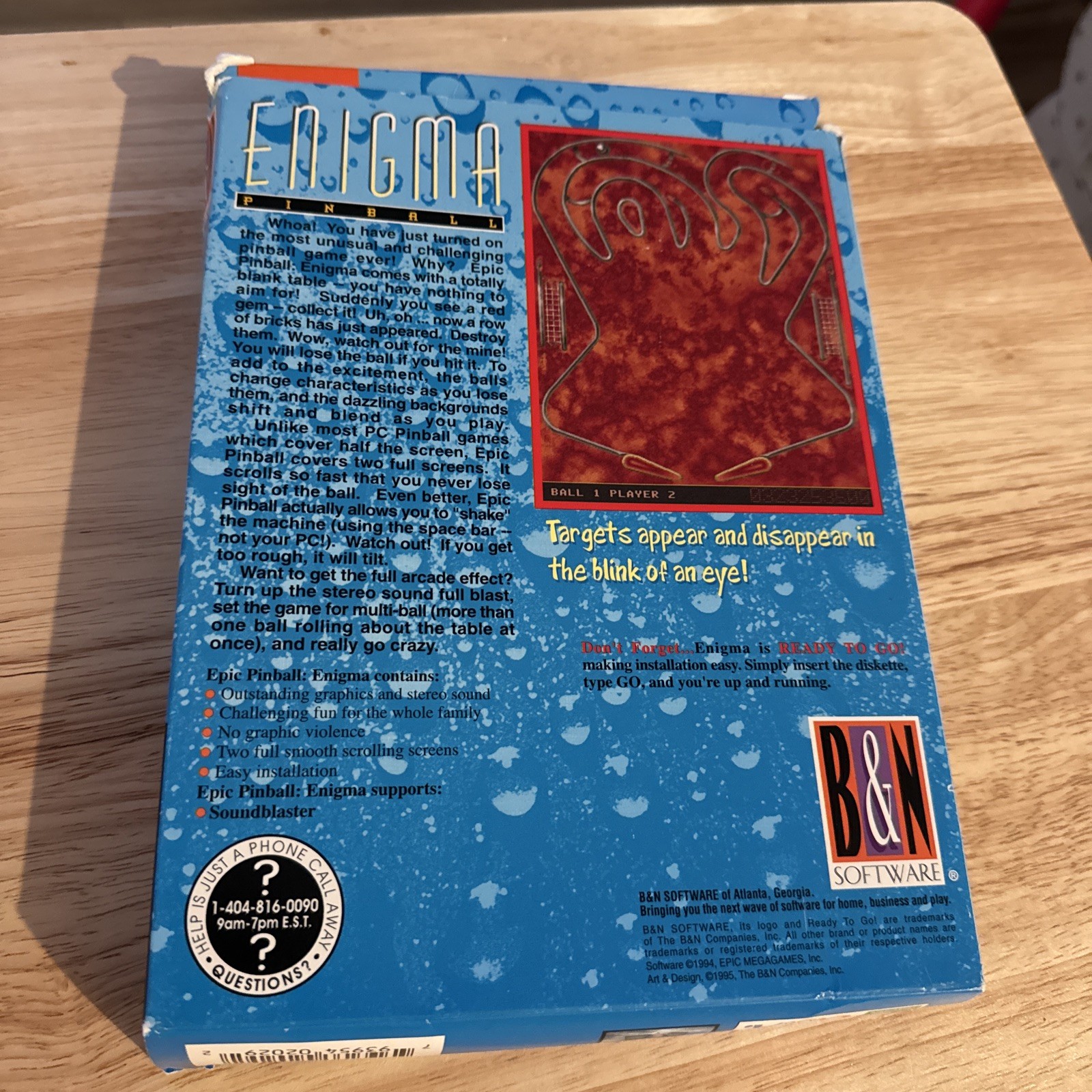 Enigma The Absolute Ultimate In Pinball PC Version 3.5 CIB W/ Box Vintage 1994