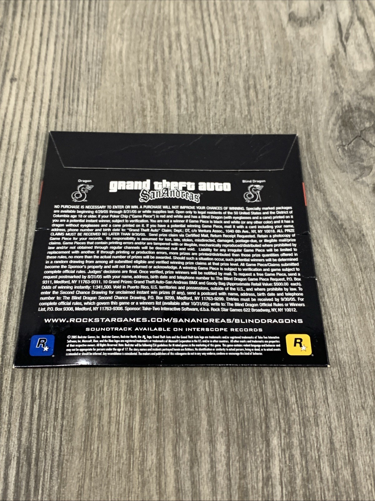 Grand Theft Auto: San Andreas 4 Dragons Casino Poker Chip – Unopened