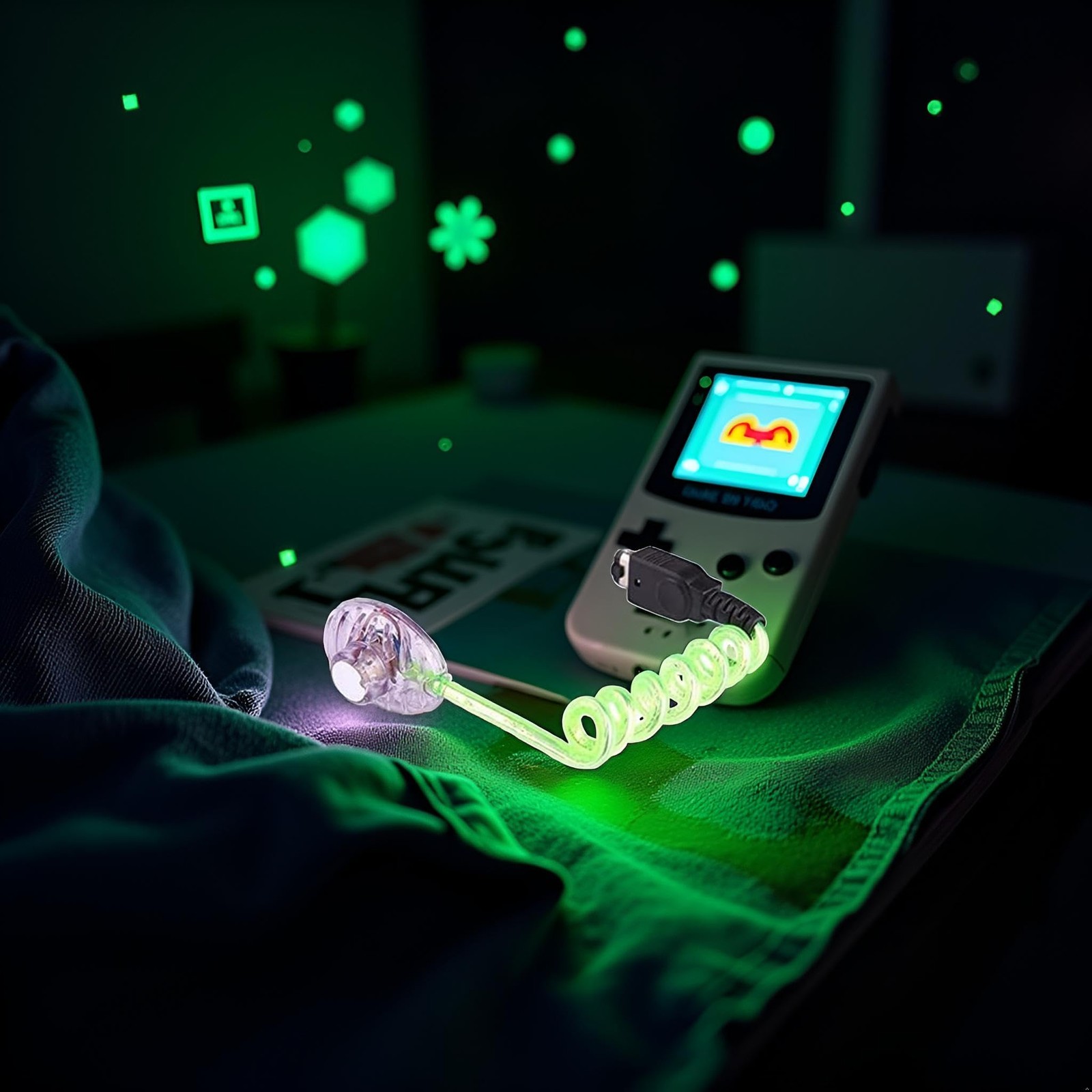 Green Flexible LED Night Worm Light for Game Boy Color Pocket GBC GBP…