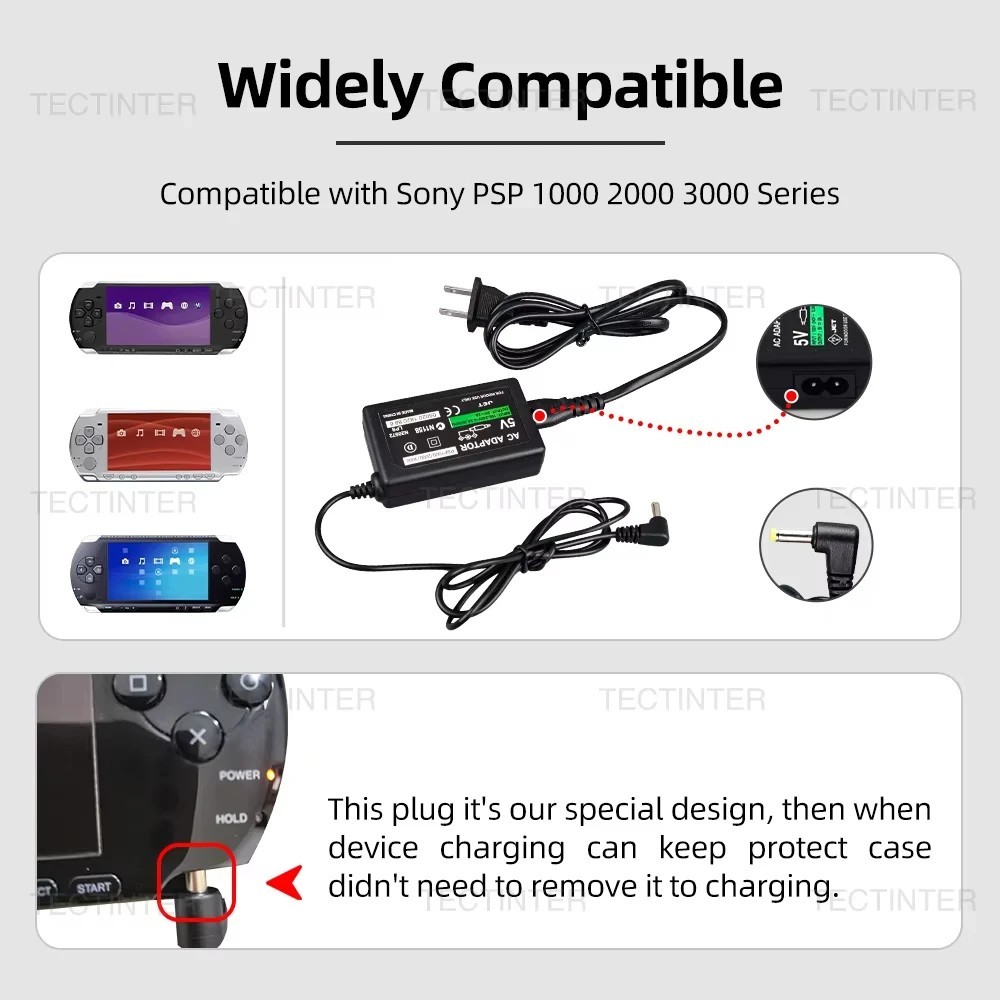 AC Adapter Home Wall Charger Power Supply for Sony PSP 3000 2000 1000 Slim Lite
