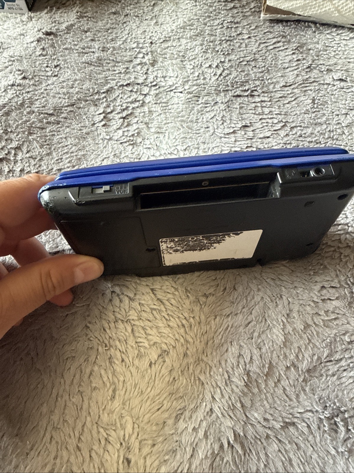 NINTENDO DS ORIGINAL NTR-001 BLACK & BLUE HANDHELD CONSOLE *TESTED & WORKING*