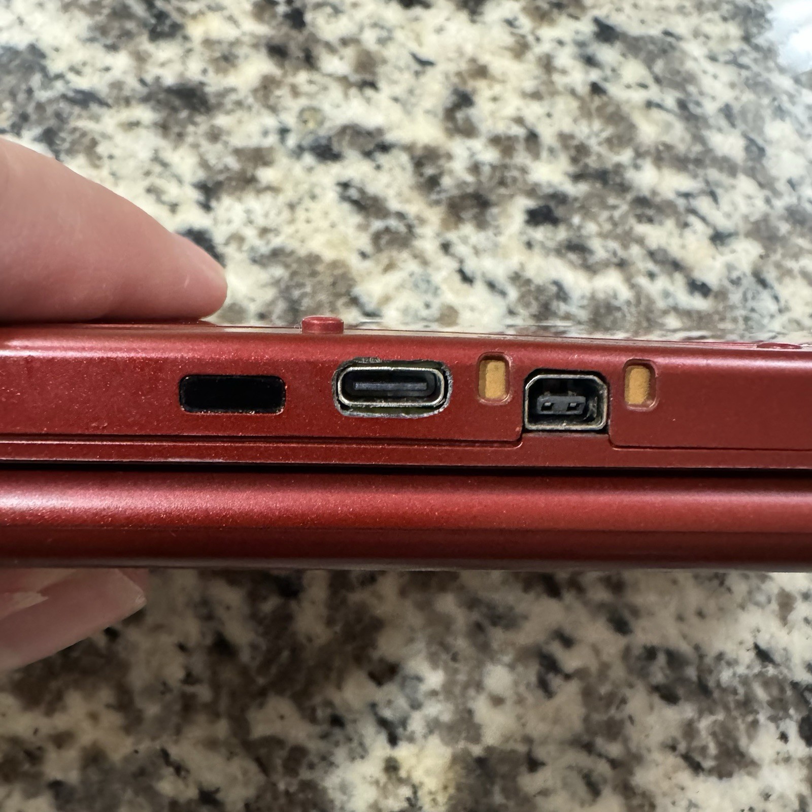 Double IPS New Nintendo 3DSLL W/ Loopy Capture Card, Metallic Red & Metal Shell