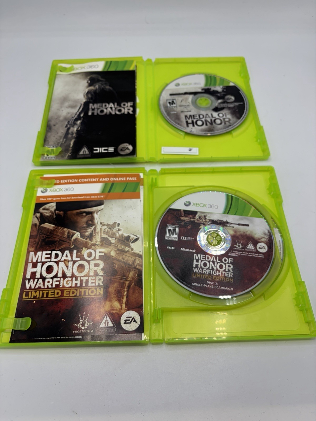 Xbox360 Lot of 2: Medal Of Honor Limited Edition & Warfighter Limited Edition