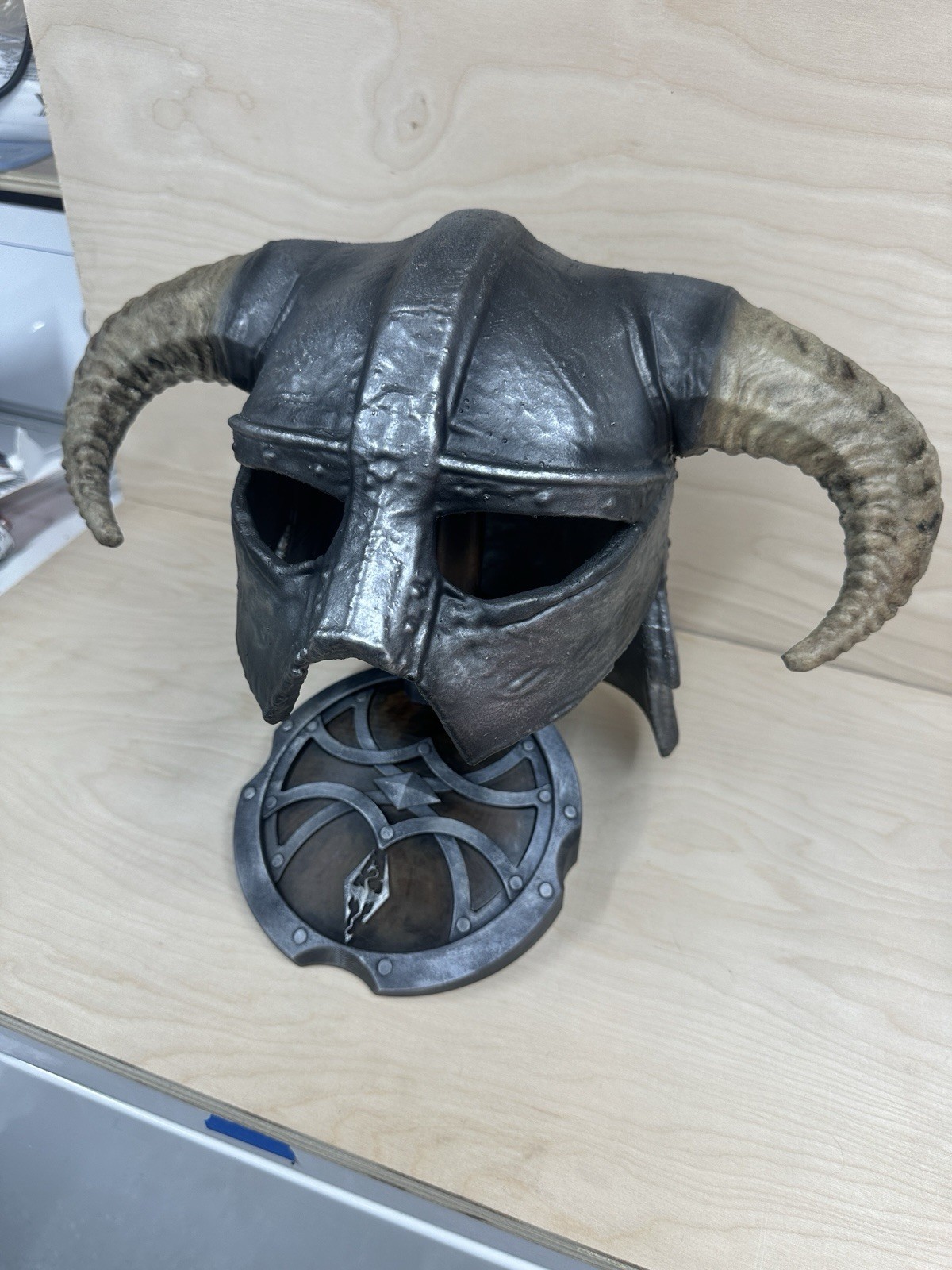 Skyrim Dragonborn Helmet Handpainted Custom Replica With Stand (Made To Order)