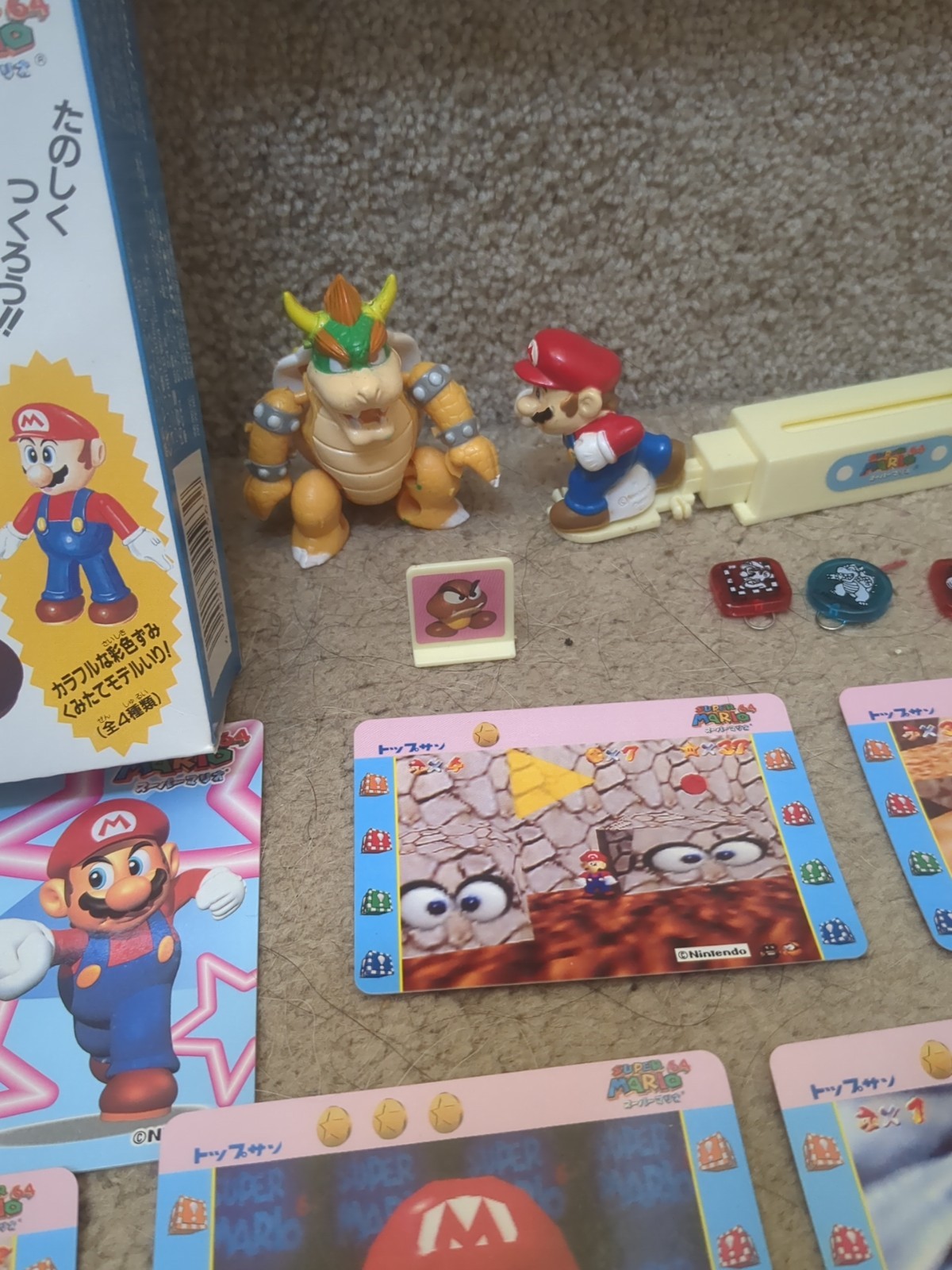 SUPER MARIO 64 Prizes Rare Japan Toys Pins Rare N64 Figure Bowser Peach Wing Cap