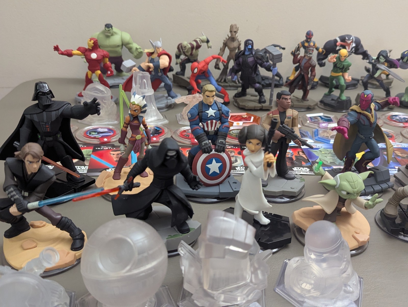 Huge Disney Infinity 2.0 & 3.0 Lot PS4 Game, Portal, 38 Figures, 14 Discs, Cards