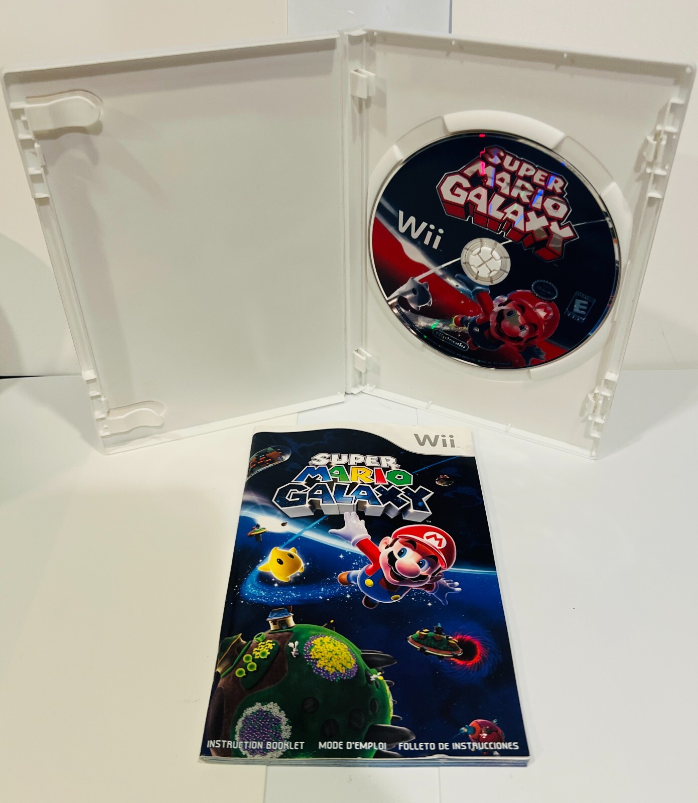 NINTENDO Wii SUPER MARIO GALAXY WITH MANUAL CIB 2010 TESTED WORKING