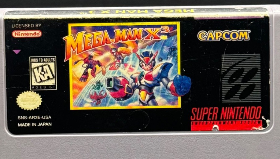Super Nintendo SNES Mega Man X 3, Game, Case, Verified Working (See Video)