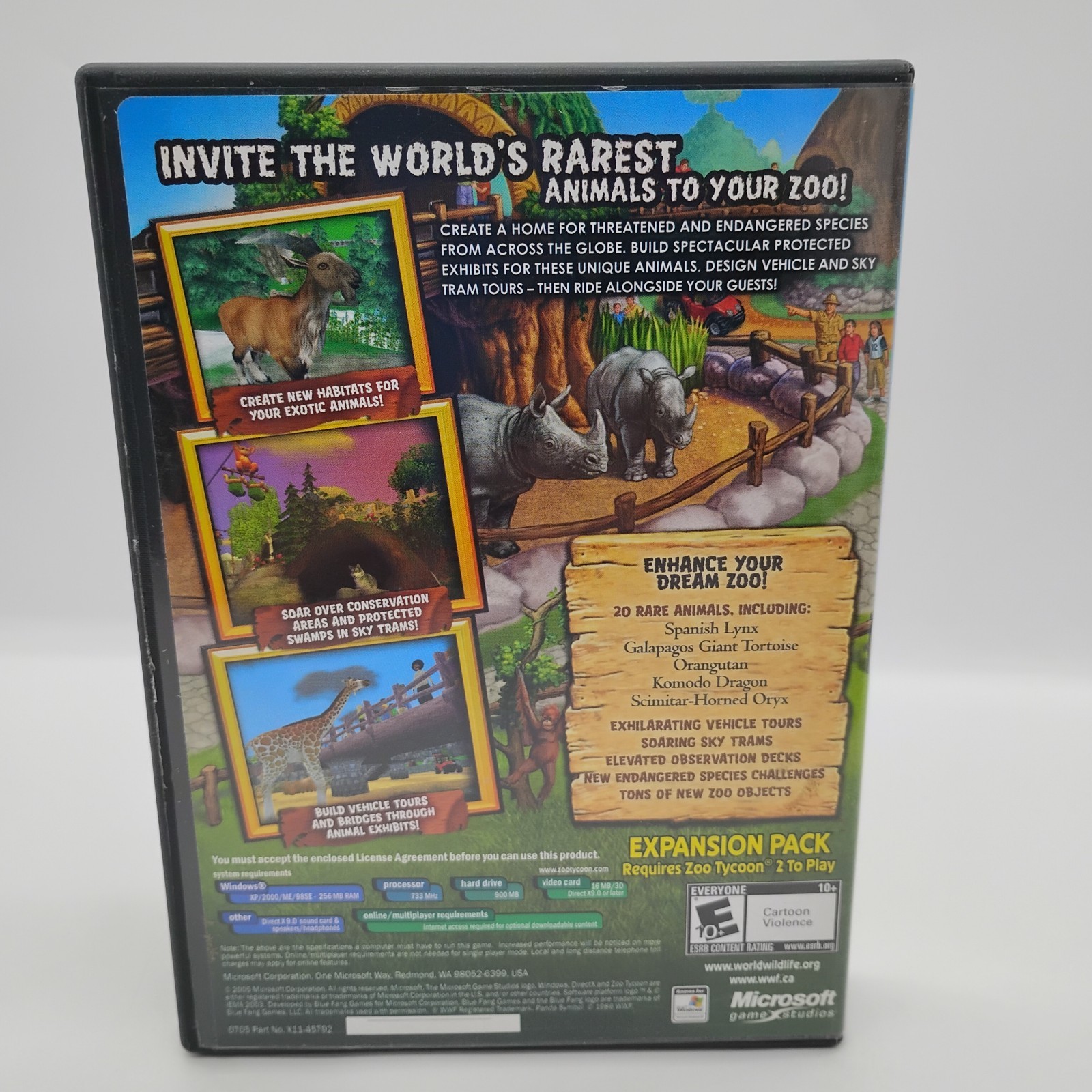 Zoo Tycoon 2 & Zoo Tycoon 2 Endangered Species Expansion Pack (Windows PC, 2004)