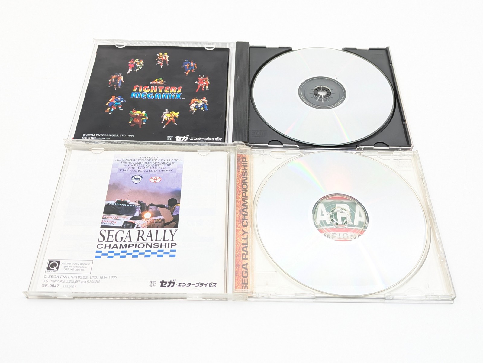 Sega Saturn White Console HST-3220 NTSC-J Japan Tested w/ 2 Games