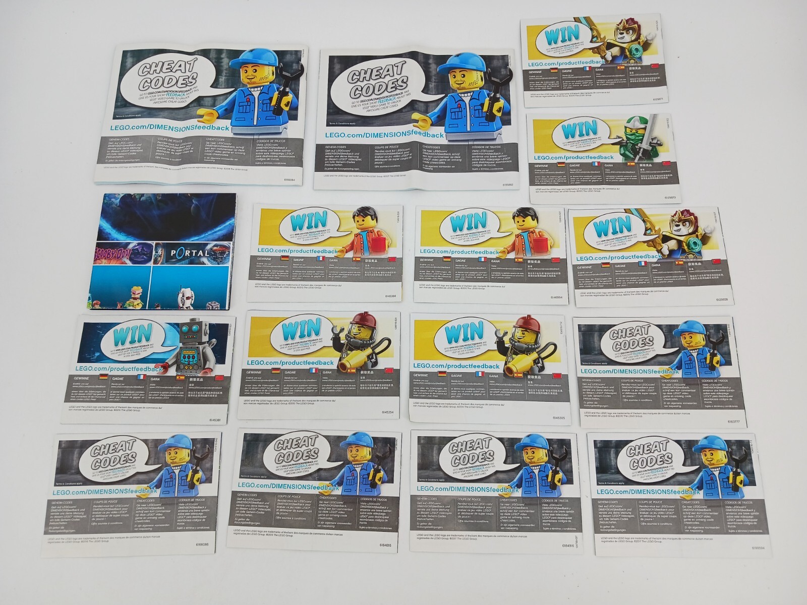 Lot of 16 LEGO Dimensions Poster Manual 71203 71218 71257 71231 71285 71212