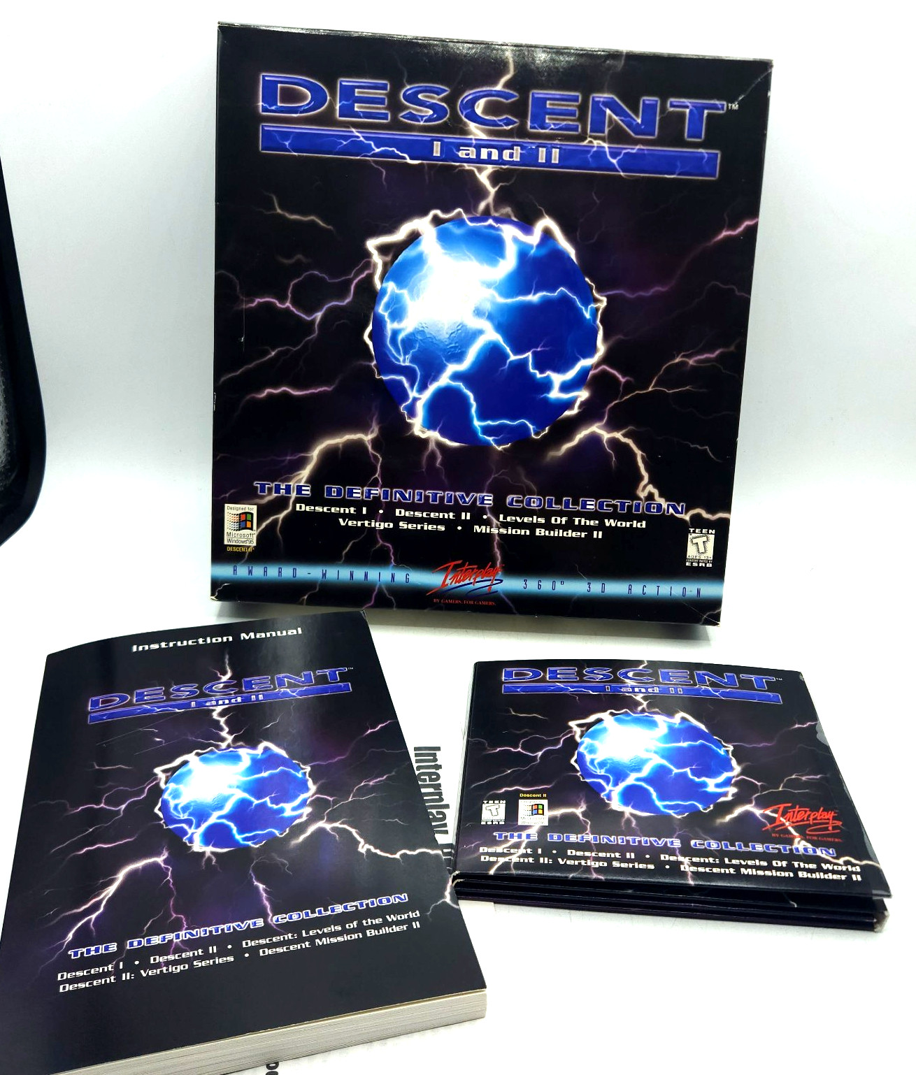 Descent I & II: The Definitive Collection 3-Disc Set PC CD Big Box Set 1997
