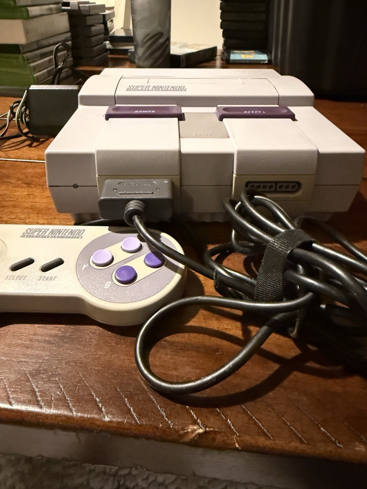 Nintendo Super NES SNES Console SNS-001 w/ OEM Controller + Power Adapter