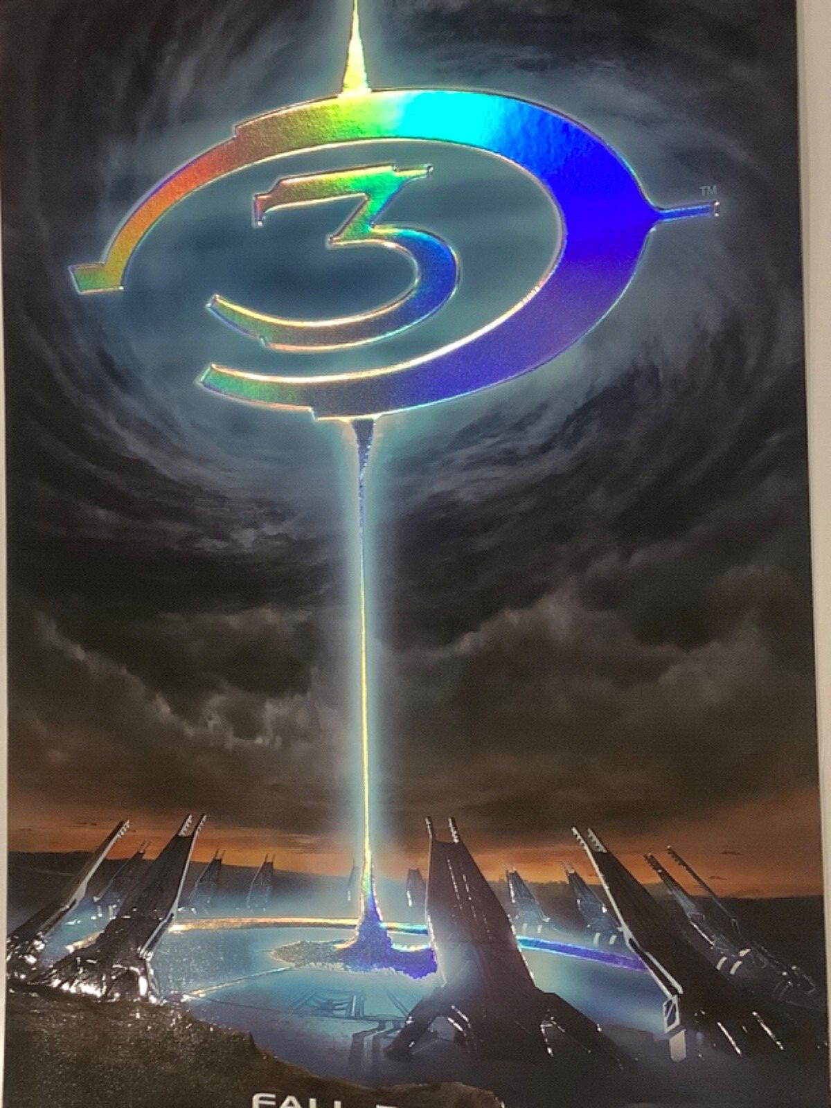 Halo 3 rare Store glass window Promo Poster Xbox New Mint Condition Master Chief