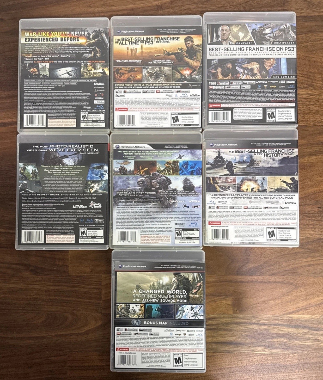 BUNDLE Call of Duty PlayStation 3 PS3 7 Game LOT All Tested