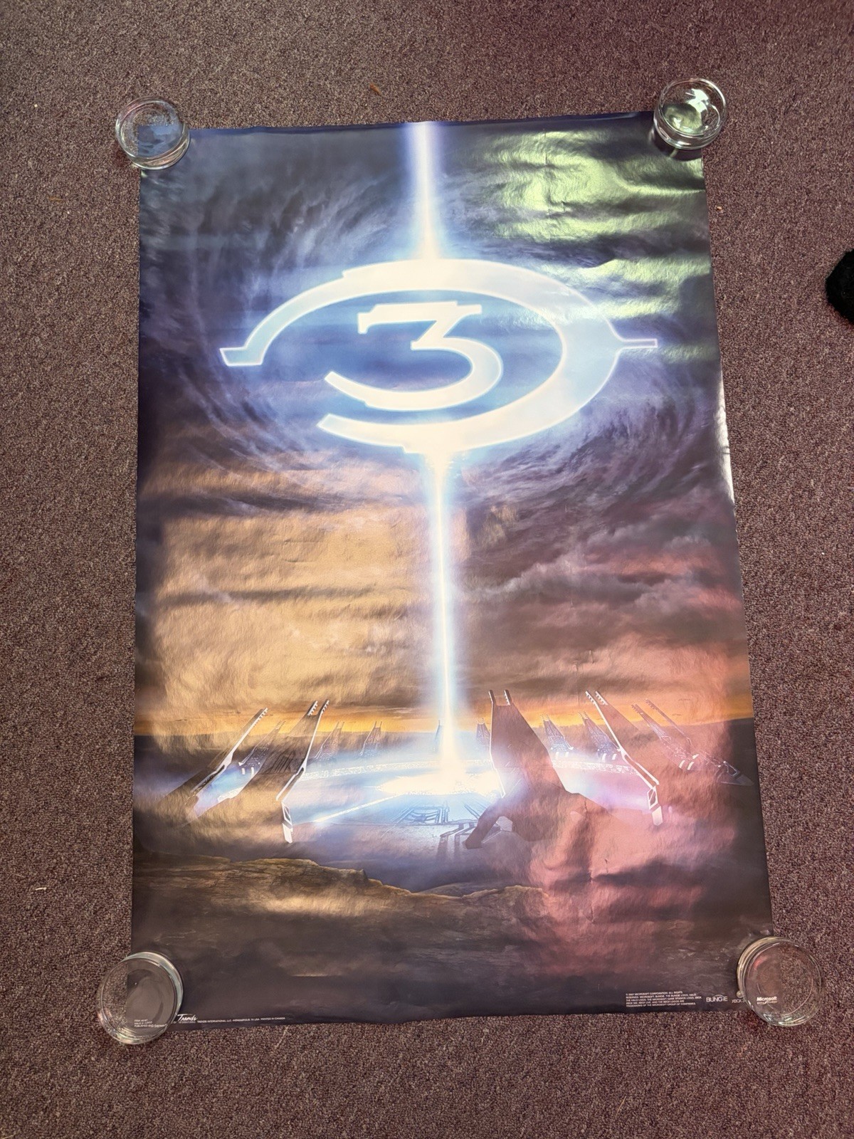 Vintage Halo 3 Promo Poster 2007 Xbox 360 Bungie RARE