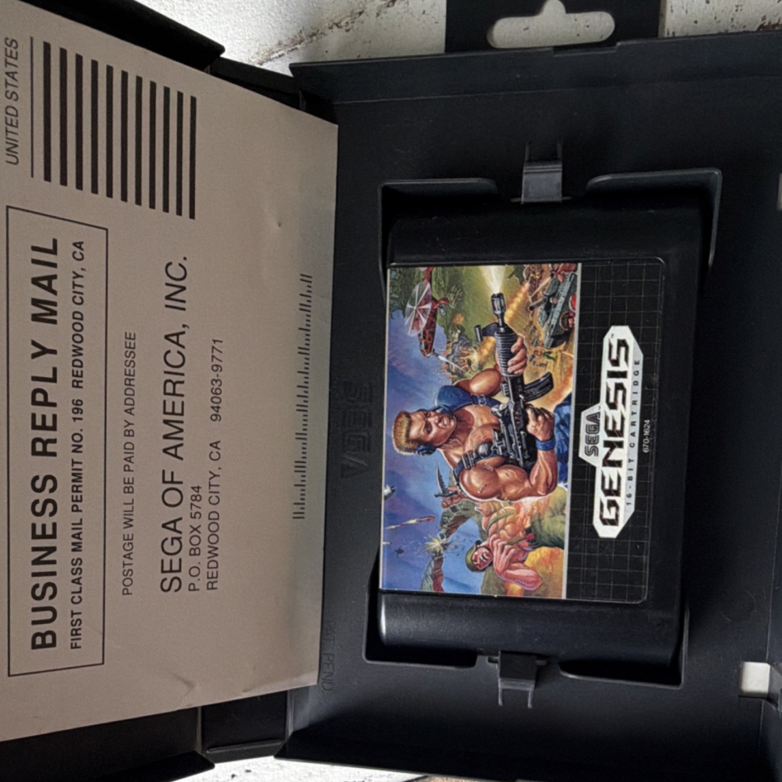 Mercs (Sega Genesis, Capcom, 1991) Manual, Case, Wolf Battlefield Series