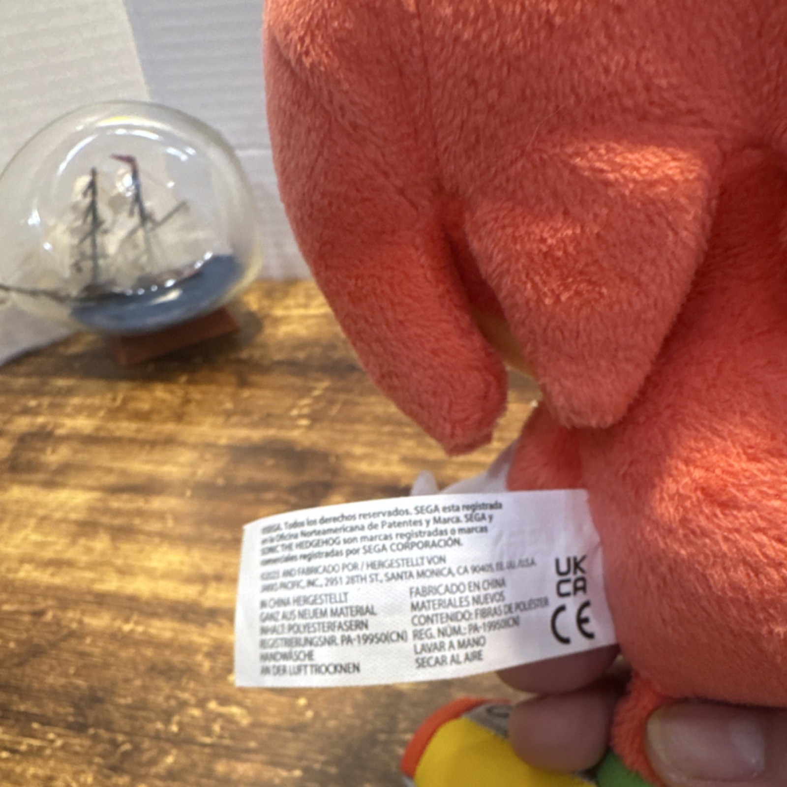 JAKKS Pacific Knuckles the Echidna Washable Plush Doll Sonic the Hedgehog 2023
