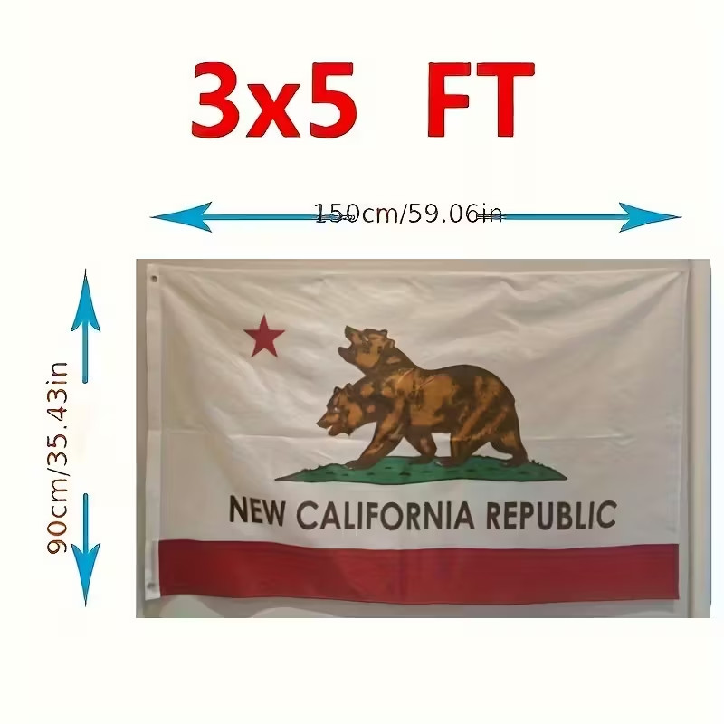 Fallout New California Republic Flag NCR (Sealed) 5ft X 3ft