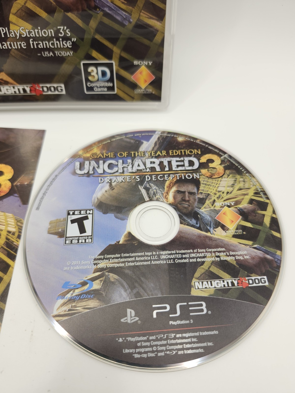 Uncharted 3 Drakes DeceptionGame of the Year Edition Sony PlayStation 3 2012 CIB