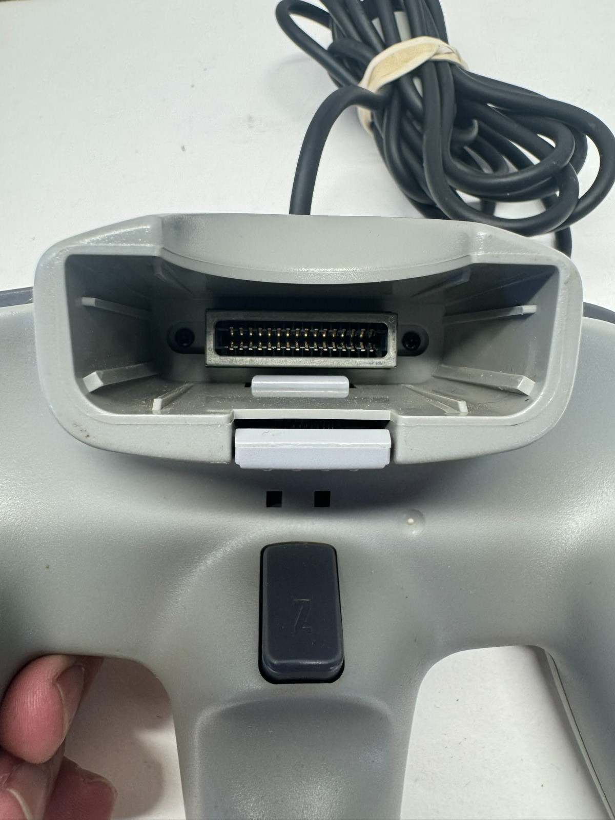 Nintendo 64 Solid Gray Controller w/Transfer Pack Tested & Working Tight Stick