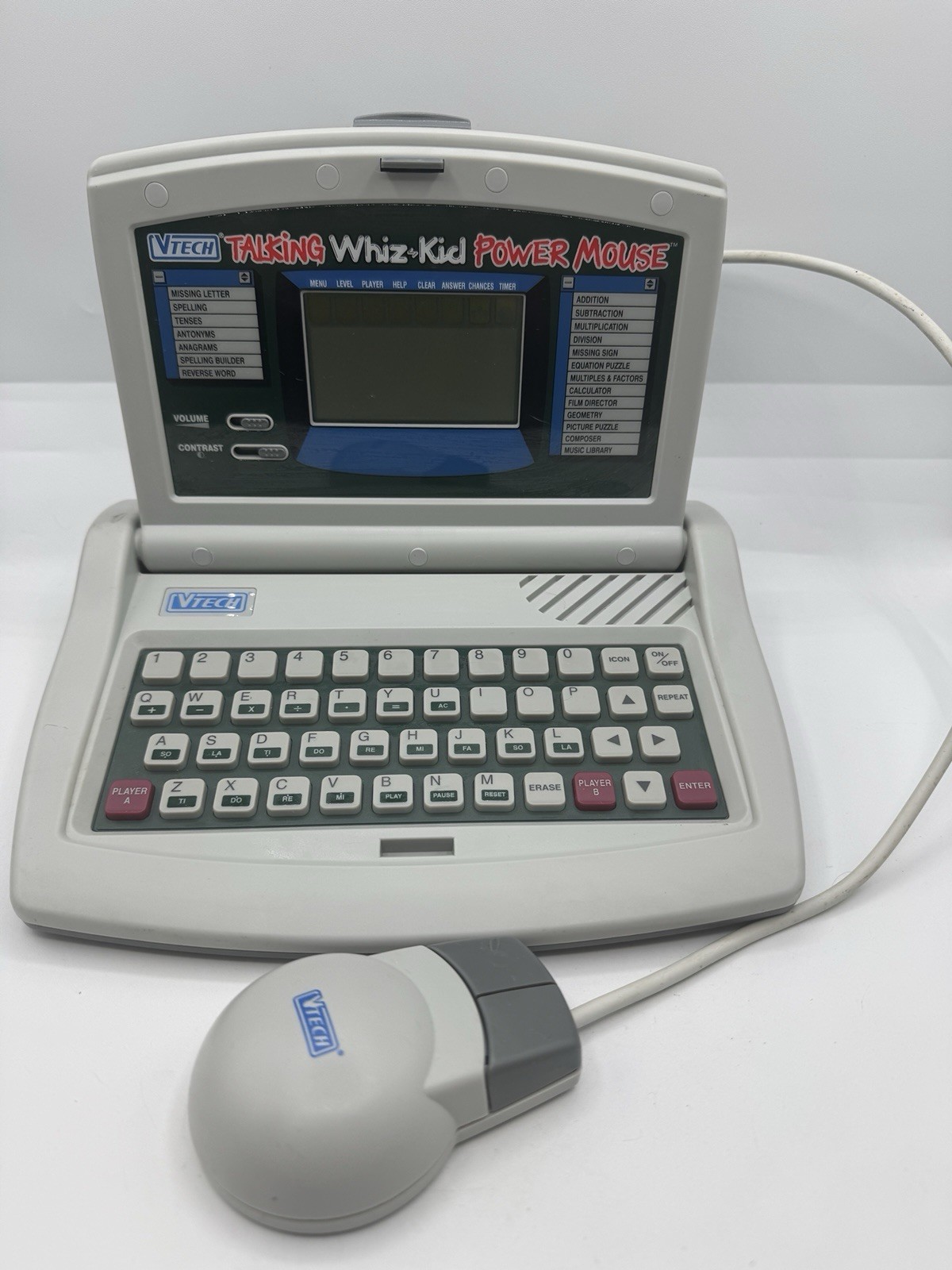 TALKING WHIZ-KID Vtech VIDEO GAME CONSOLE Working