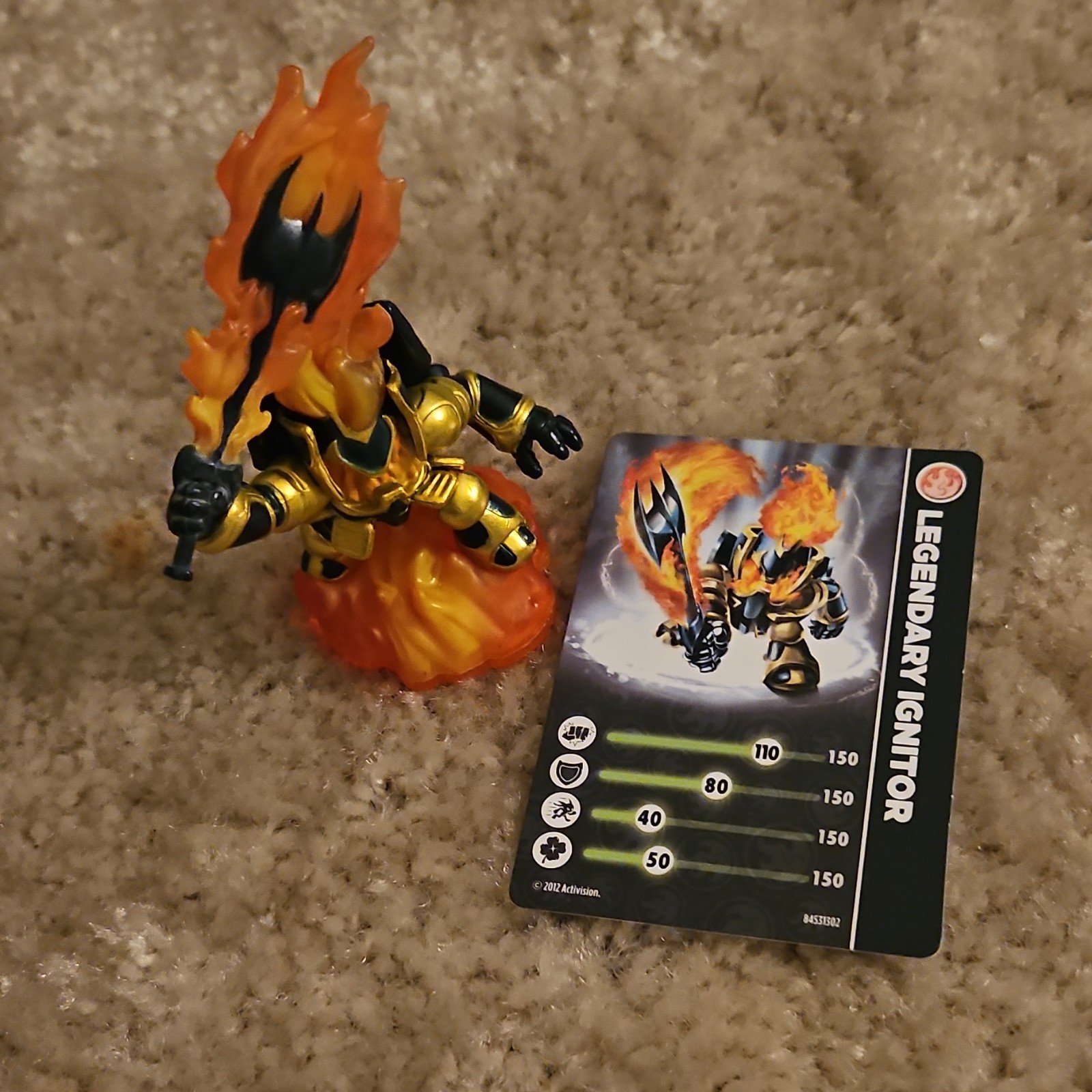 Activision Skylanders Giants Legendary Ignitor Character Figure with Card