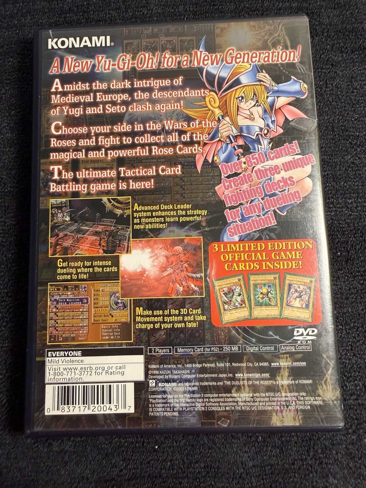 Konami Yu-Gi-Oh! The Duelists of the Roses PS2 Strategy Manual Included CIB