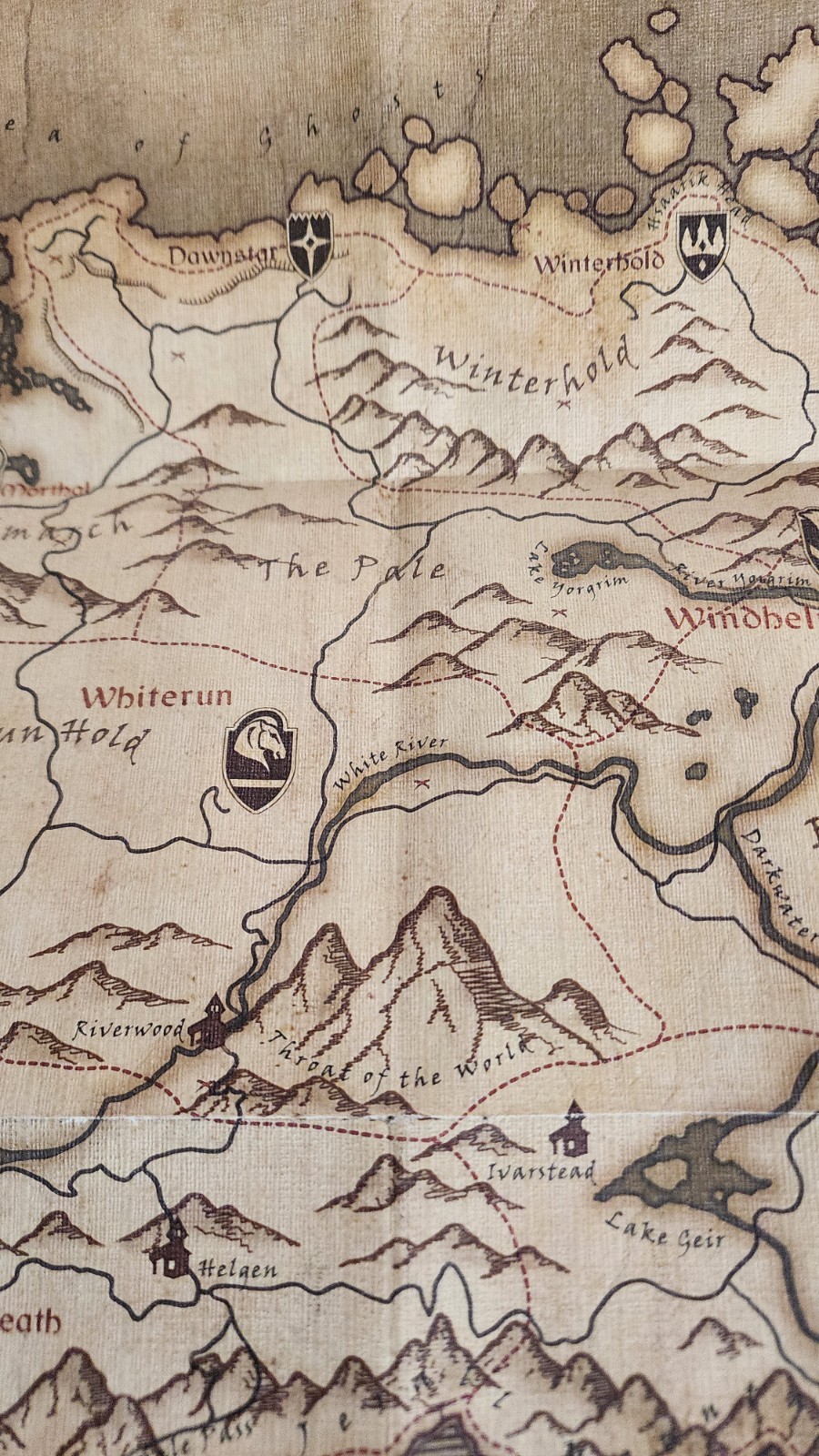 2011 The Elder Scrolls V: Province of Skyrim Canvas Poster Map Only Sz 21″ x 16″