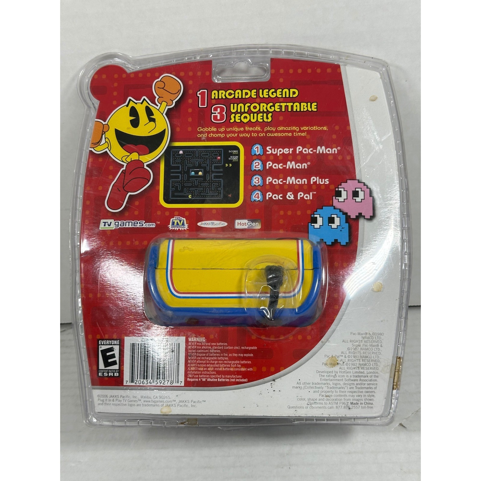 Jakks Pacific TV Games Super Pac-Man Collection Edition 3 Plug Play 4 Games NEW